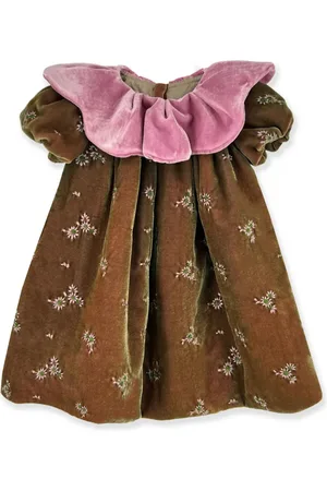LA STUPENDERIA Vestido de terciopelo en contraste