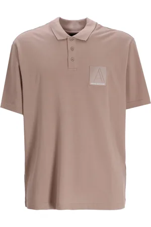 Armani Exchange Playera tipo polo con parche del logo