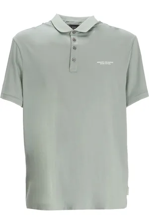 Armani Exchange Playera tipo polo con logo bordado