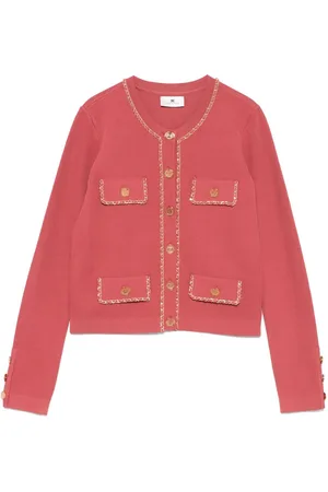 Elisabetta Franchi Chamarra corta con detalle de cadena