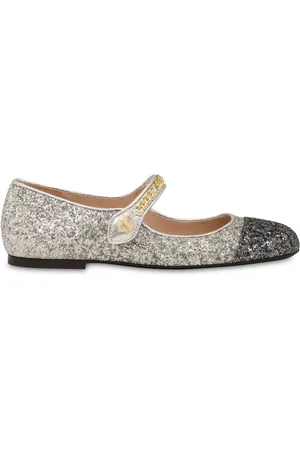 Moschino Flats con diseño de dos tonos y glitter