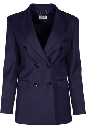 Elisabetta Franchi Blazer con doble botonadura y solapas de pico