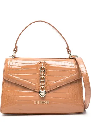 Moschino Tote con efecto cocodrilo en relieve