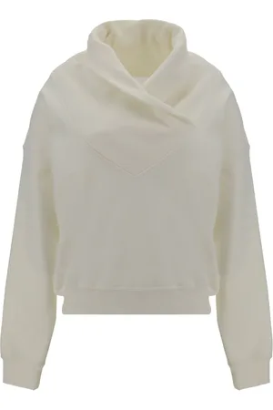 Saint Laurent Sudadera con cuello desbocado y detalle drapeado