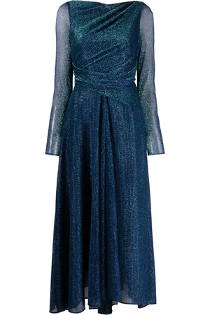 TALBOT RUNHOF Vestido midi con hilo metalizado
