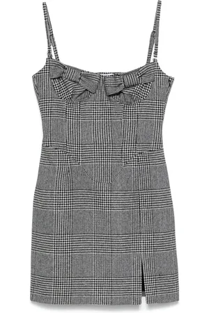 VIVETTA Vestido corto con estampado de cuadros príncipe de Gales