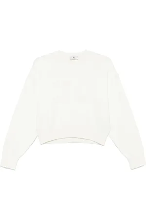 Elisabetta Franchi Sudadera corta con logo bordado