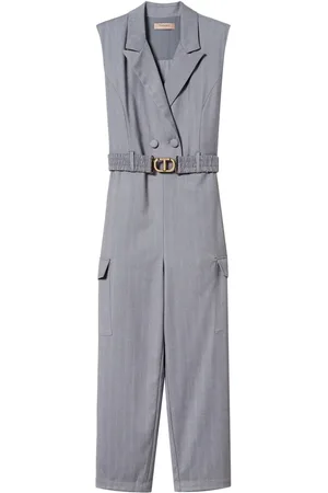 Twin-Set Jumpsuit con rayas diplomáticas estampadas