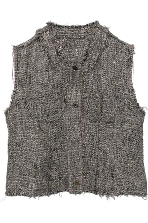 JNBY Chaleco corto sin cuello en jacquard