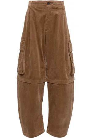 CROQUIS Pantalones Corduroy Loose-Fit