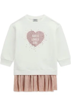 Guess Vestido a capas con logo estampado