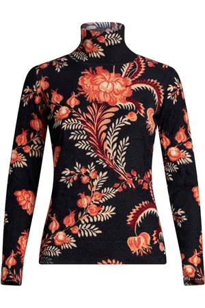 Etro Suéter estampado con cuello de tortuga