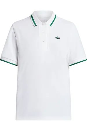 Lacoste Playera tipo polo con cuello a rayas