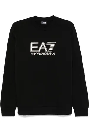 EA7 Sudadera con franja del logo