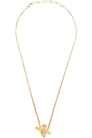 Saint Laurent Collar con dije YSL Logo Heart