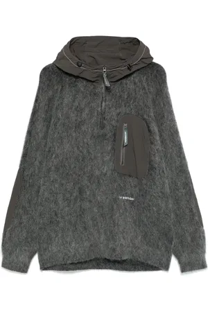and wander Hoodie con efecto cepillado