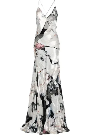 Roberto Cavalli Vestido largo con motivo jaspeado