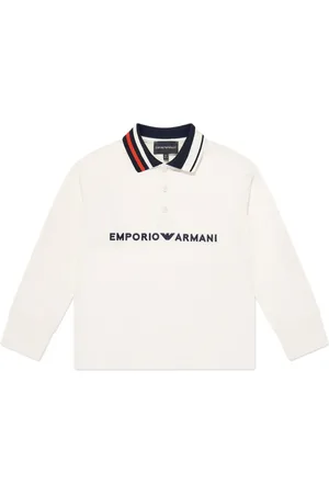 Emporio Armani Playera tipo polo con logo bordado