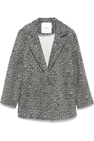 MISS GRANT Blazer con estampado de leopardo
