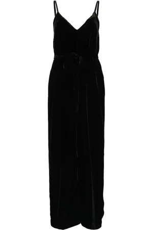 Gold Hawk Jumpsuit de terciopelo con cuello en V