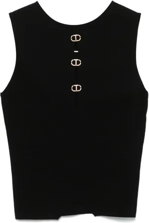 Twin-Set Top con placa del logo