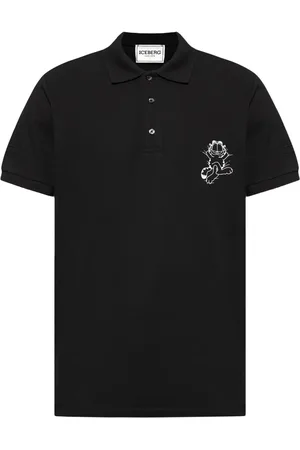 Iceberg Playera tipo polo con caricatura estampada