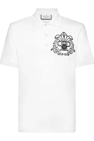 Philipp Plein Playera tipo polo de piqué Skull & Bones
