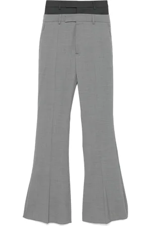 Sportmax Pantalones acampanados con efecto a capas