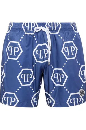 Philipp Plein Shorts de playa con monograma
