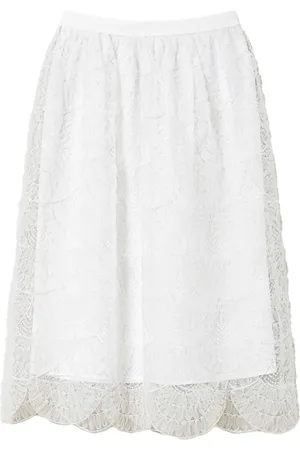 Twin-Set Falda de organza bordada