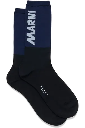 Marni Calcetines con logo en intarsia