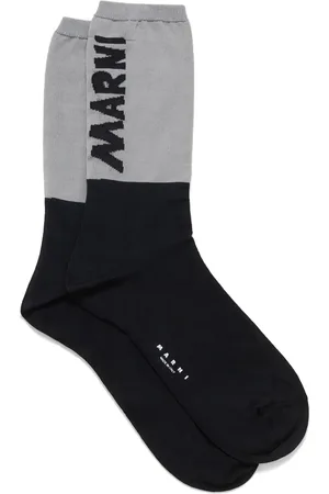 Marni Calcetines con logo en intarsia