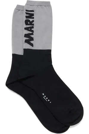Marni Calcetines con logo en intarsia