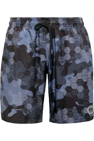 Philipp Plein Shorts de playa con monograma