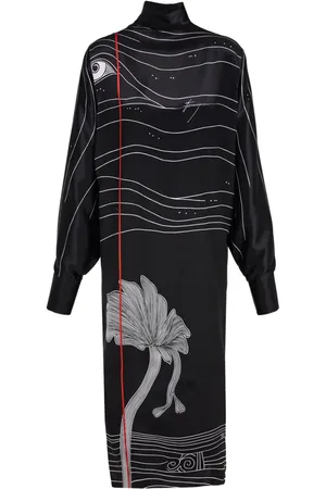 Salvatore Ferragamo Vestido con estampado Spirit