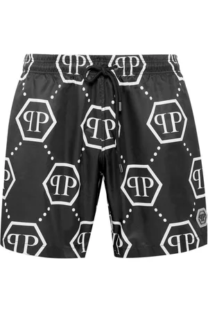 Philipp Plein Shorts de playa con monograma