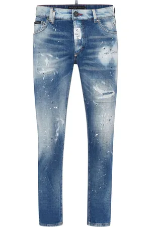 Philipp Plein Skinny jeans con efecto envejecido