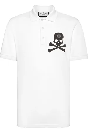 Philipp Plein Playera tipo polo con logo estampado