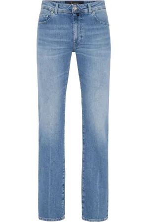 BILLIONAIRE Jeans rectos con efecto lavado y parche del logo