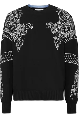 Philipp Plein Suéter con dragón bordado