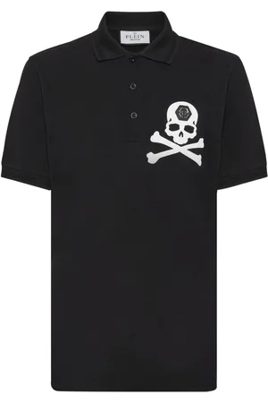 Philipp Plein Playera tipo polo con logo estampado