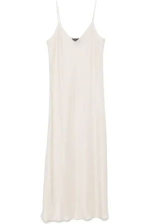 LORENA ANTONIAZZI Slip dress con cuello en V