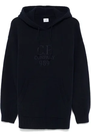 C.P. Company Hoodie tejida con logo bordado