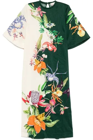 ALÉMAIS Vestido largo con estampado floral