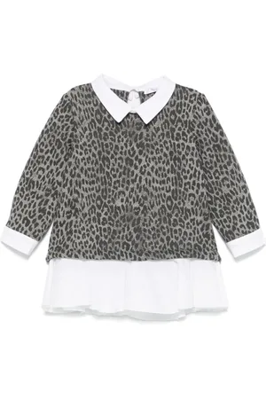 MISS GRANT Vestido con estampado de leopardo