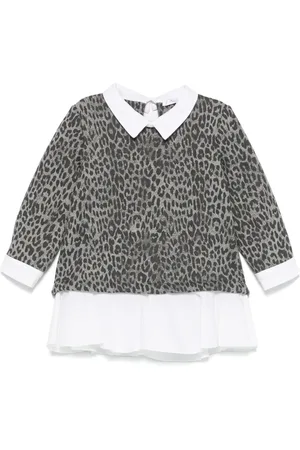 MISS GRANT Vestido con estampado de leopardo