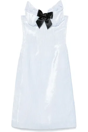 Shushu/Tong Vestido midi de terciopelo con motivo de rayas