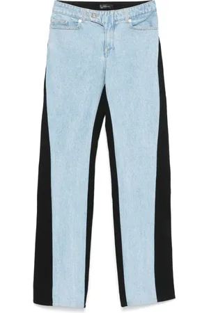 MUGLER Jeans rectos con diseño bicolor