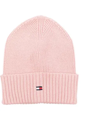 Tommy Hilfiger Gorro tejido de canalé con logo bordado