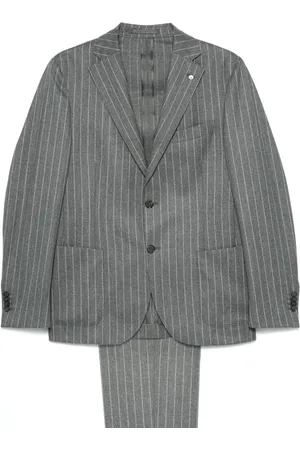 LUIGI BIANCHI MANTOVA Traje con estampado de rayas diplomáticas